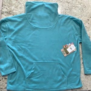 stillwater supply womens flannel teal turtleneck L